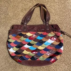 LUCKY BRAND PATCHWORK LEATHER PURSE